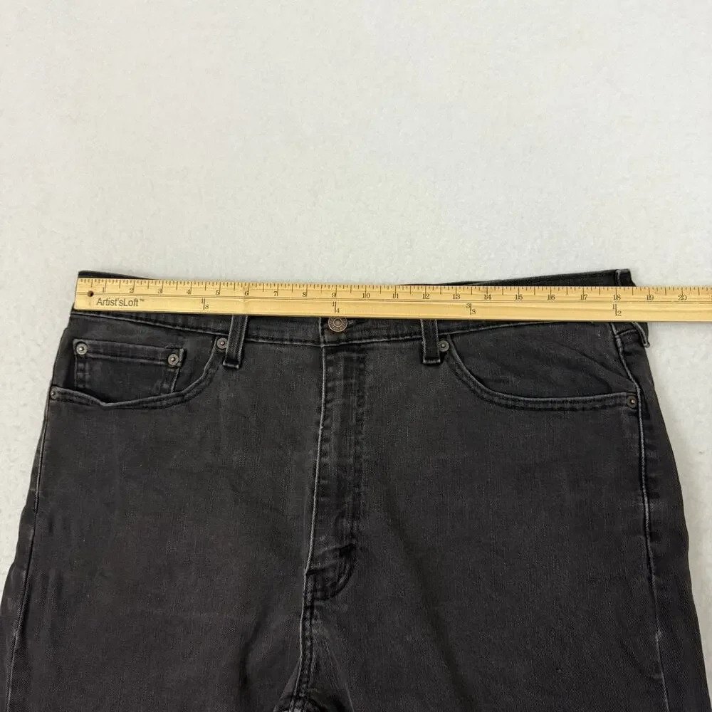 Levis 505 Jeans Mens Size 38X30 Black Regular Fit Straight Medium Wash Denim